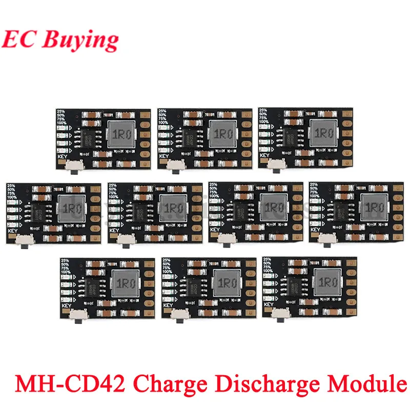 10pcs/1pc MH-CD42 CD42 DC 5V 2.1A Mobile Power DIY Board 4.2V Charge/Discharge(Boost)/Battery Protection/Indicator Module