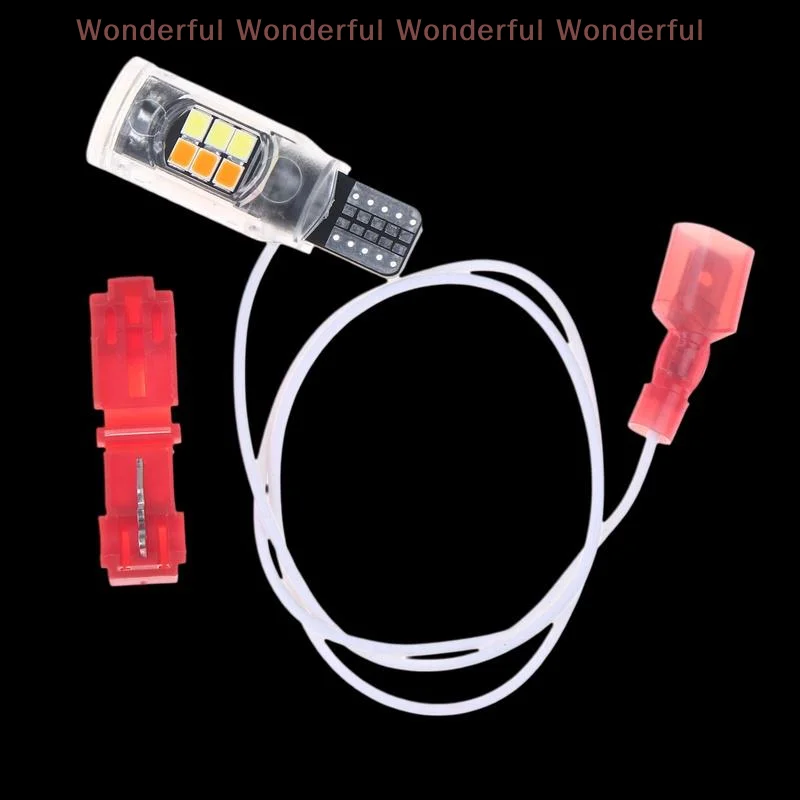 

1 шт. двухцветная светодиодная лампа Canbus для мотоцикла 48SMD T10/T15 указатель поворота 12 В 3 Вт.