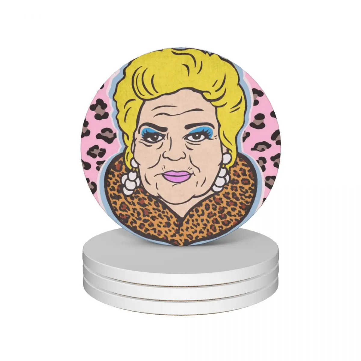 

Pat Butcher Ceramic Coasters (Set of 4) set cute for the kitchen accessories coffee cup stand teapot mat Coasters