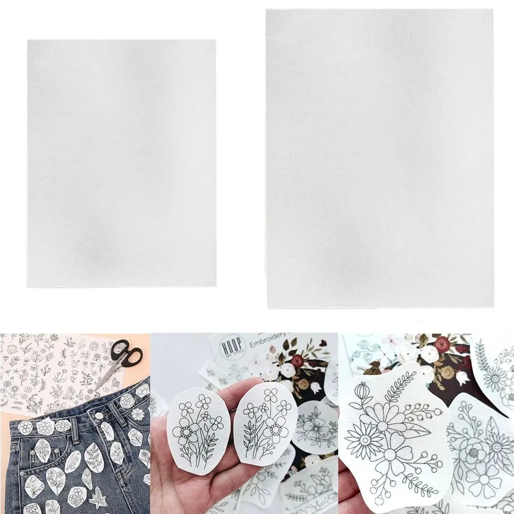 DIY Iron-on Patches Nonwoven Self Adhesive Hand Sewing Stabilizers Handmade Sewing Supplies Water Soluble Embroidery Patterns
