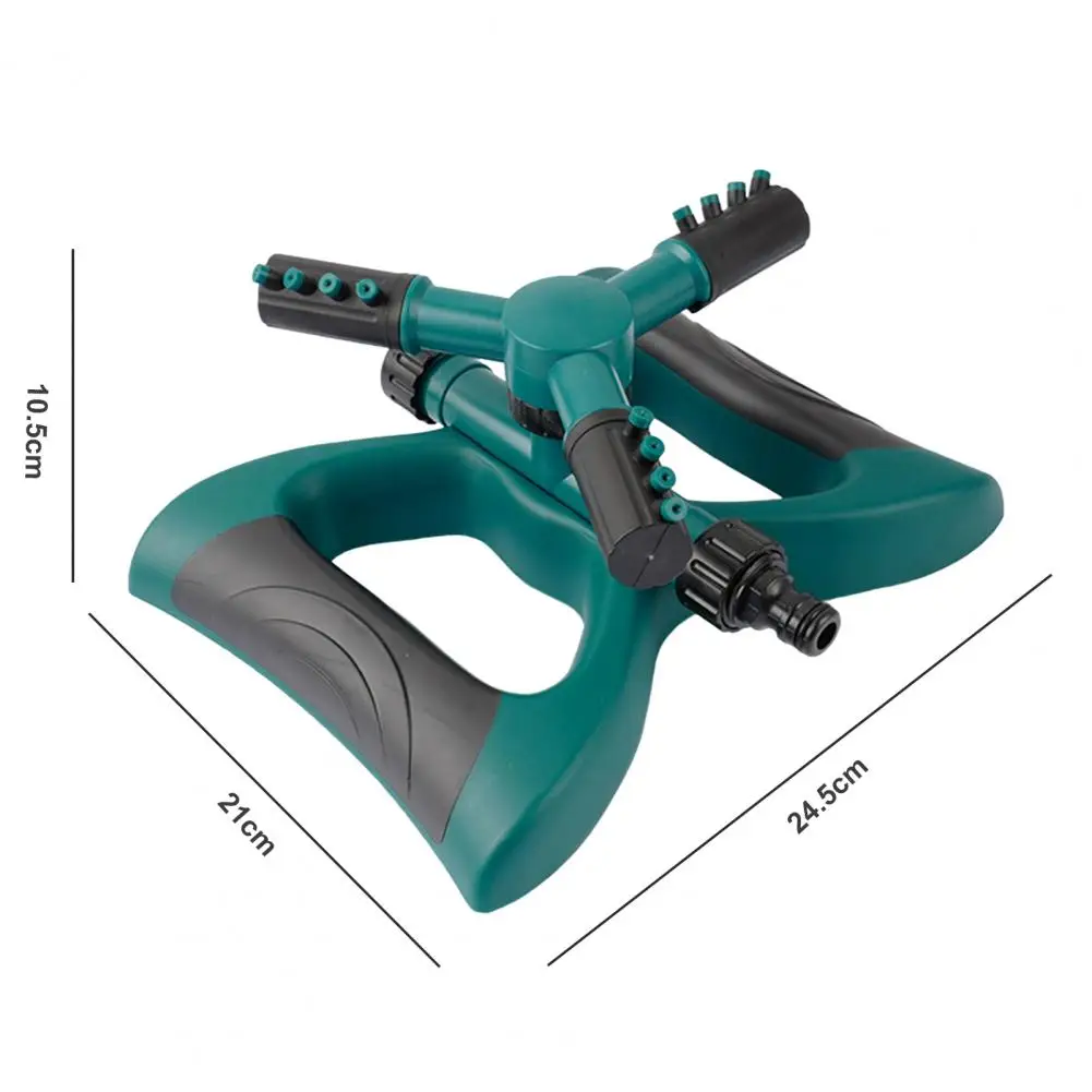 1 Set Garden Sprinkler Controllable Watering Range Auto Rotation Hydraulic Drive Butterfly Base 3 Propeller Nozzles Irrigation S
