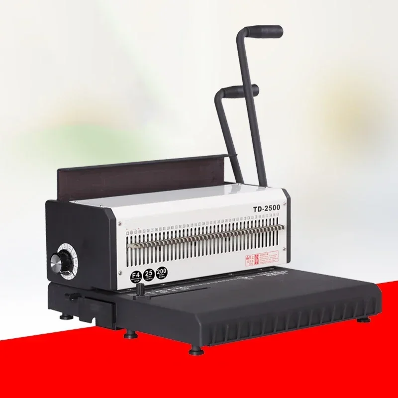 

Новое обновление TD-2500R, машина для переплета железных колец, 40 отверстий, сверхмощный настольный календарь, настенный календарь, штамповка серого картона, переплет M