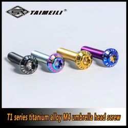 TAIMEILI 1pcs Titanium alloy screw umbrella head T1 series M4x10/12/16/20/25mm cycling modification screw