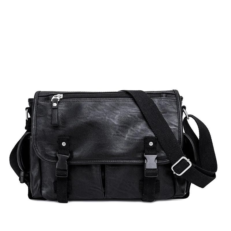 High Quality PU Leather Men's Large Shoulder Bag Casual Business  Mens Messenger Bag Fashion Men's Crossbody Bag Bolsas Male