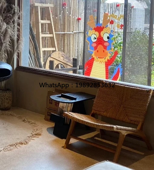 

Woven Recliner Solid Wood Single Sofa Chair for Homestay Hotel Home Leisure Chair