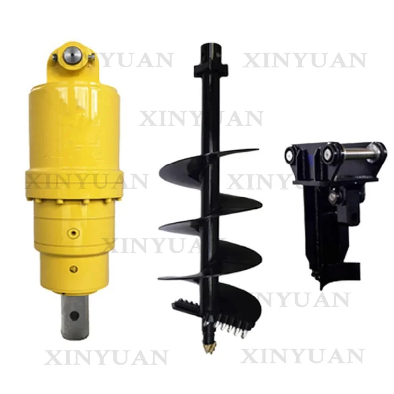 Auger: Excavator Accessory with Teeth, for Ground Drilling