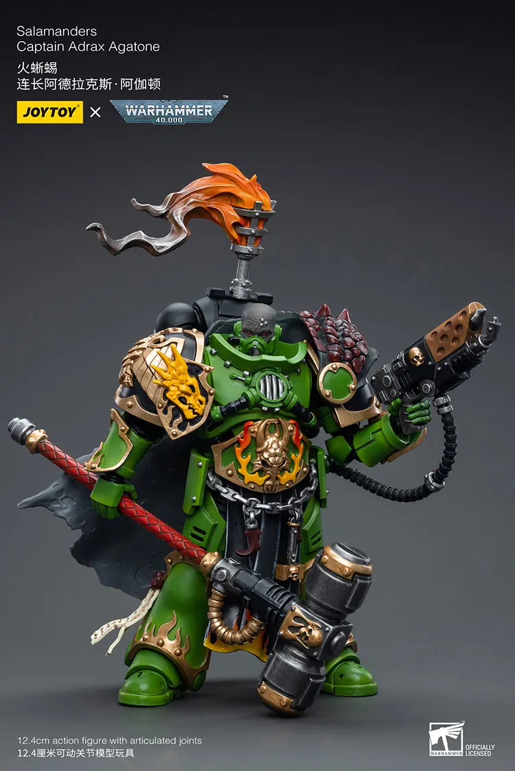 【Accessories】JOYTOY Warhammer 40K 1/18 Action Figure Salamanders Captain Adrax Agatone Model Toy  3.75inch