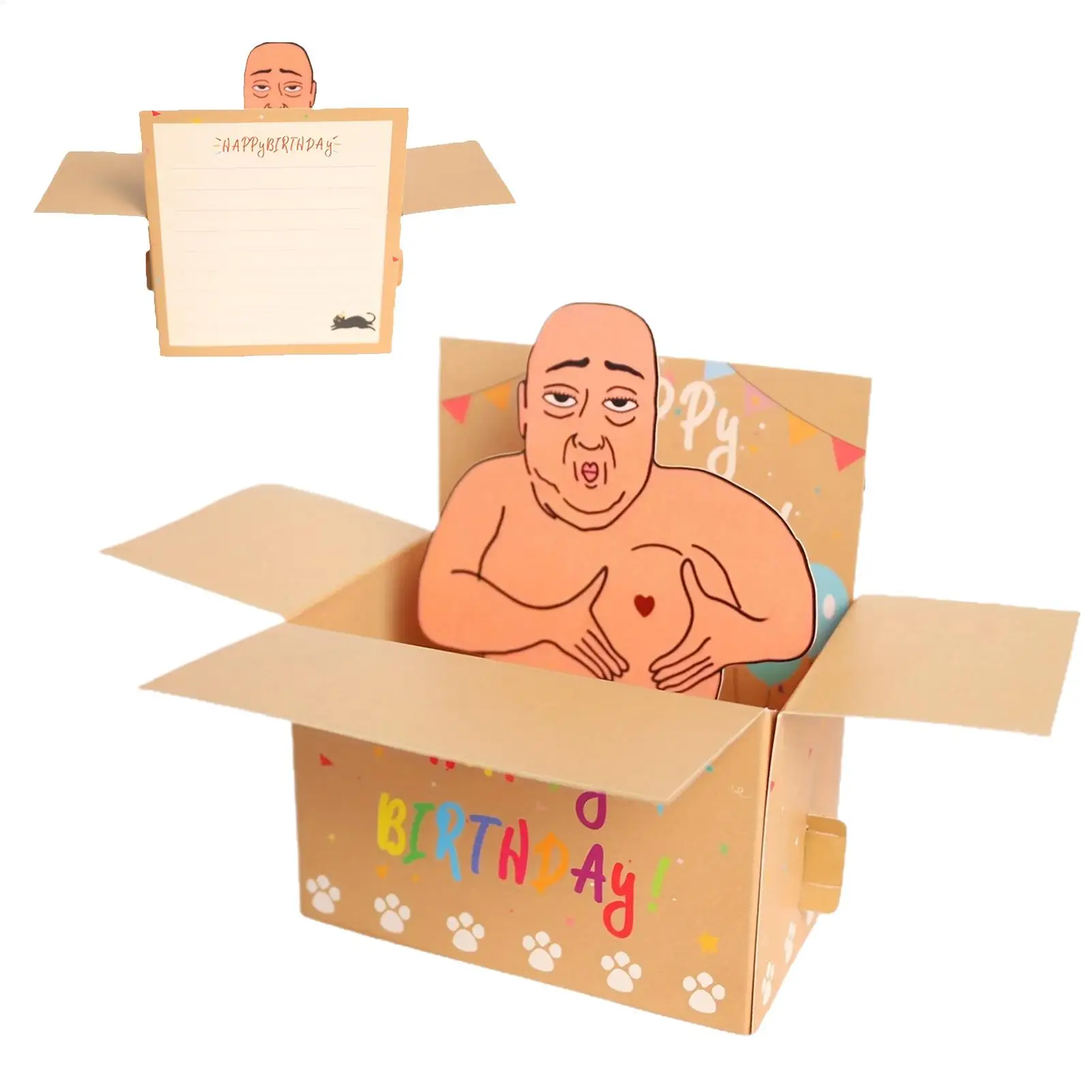 Tarjeta de Felicitación Pop-Up 3D de Feliz Cumpleaños, Tarjeta de Cumpleaños Divertida, Tarjeta Original, Tarjeta de Regalo de Cumpleaños Hilarante para Novio o Novia