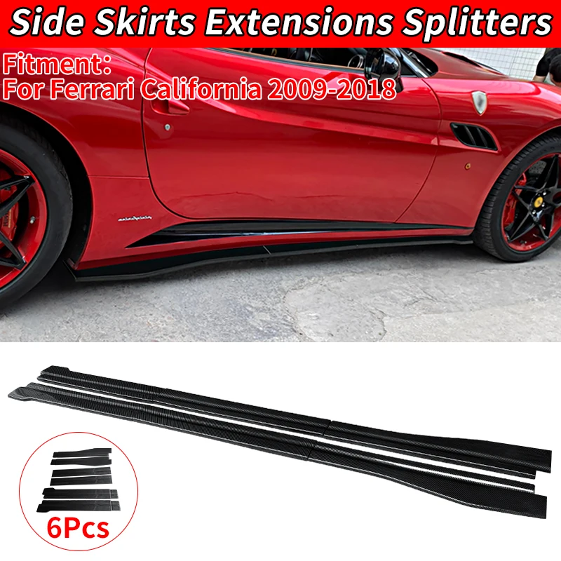 

For Ferrari California 2009-2018 Car Anti-Collision Protection Accessories Side Skirts Extension Rocker Panels Lip Splitters