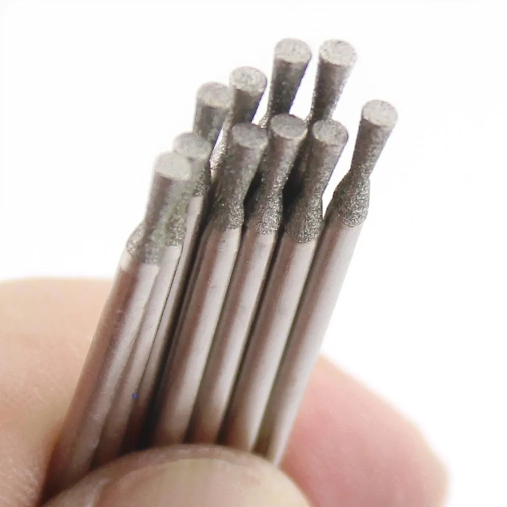 

30Pcs 1-8mm INVERTED CONICAL Diamond Grinding Burr Bits Lapidary Tool for Jewelry Glass Stone Carving Deburring 2.35mm Shank