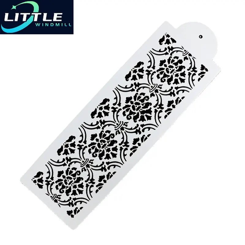 Cake Decorating Tool Damask Lace Border Side Cupcake Stencil Sugarcraft Decoration Mould Baking Kitchen Accessories