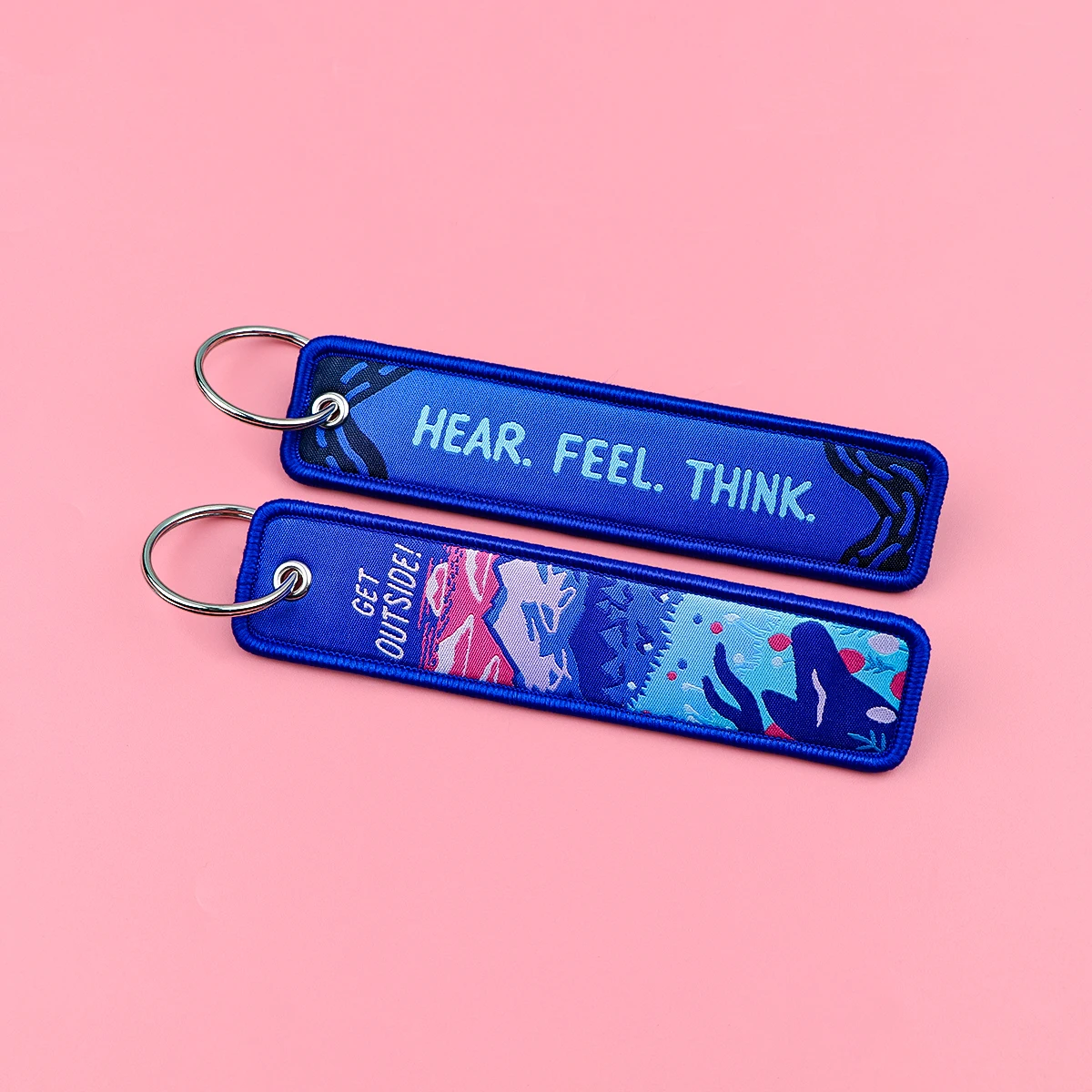 Virgin Mary Embroidery Key Fobs Funny Taxi Quotes Key Tags Cartoon Fish Keychain for Motorcycle Cars Chaveiro Friends Gift