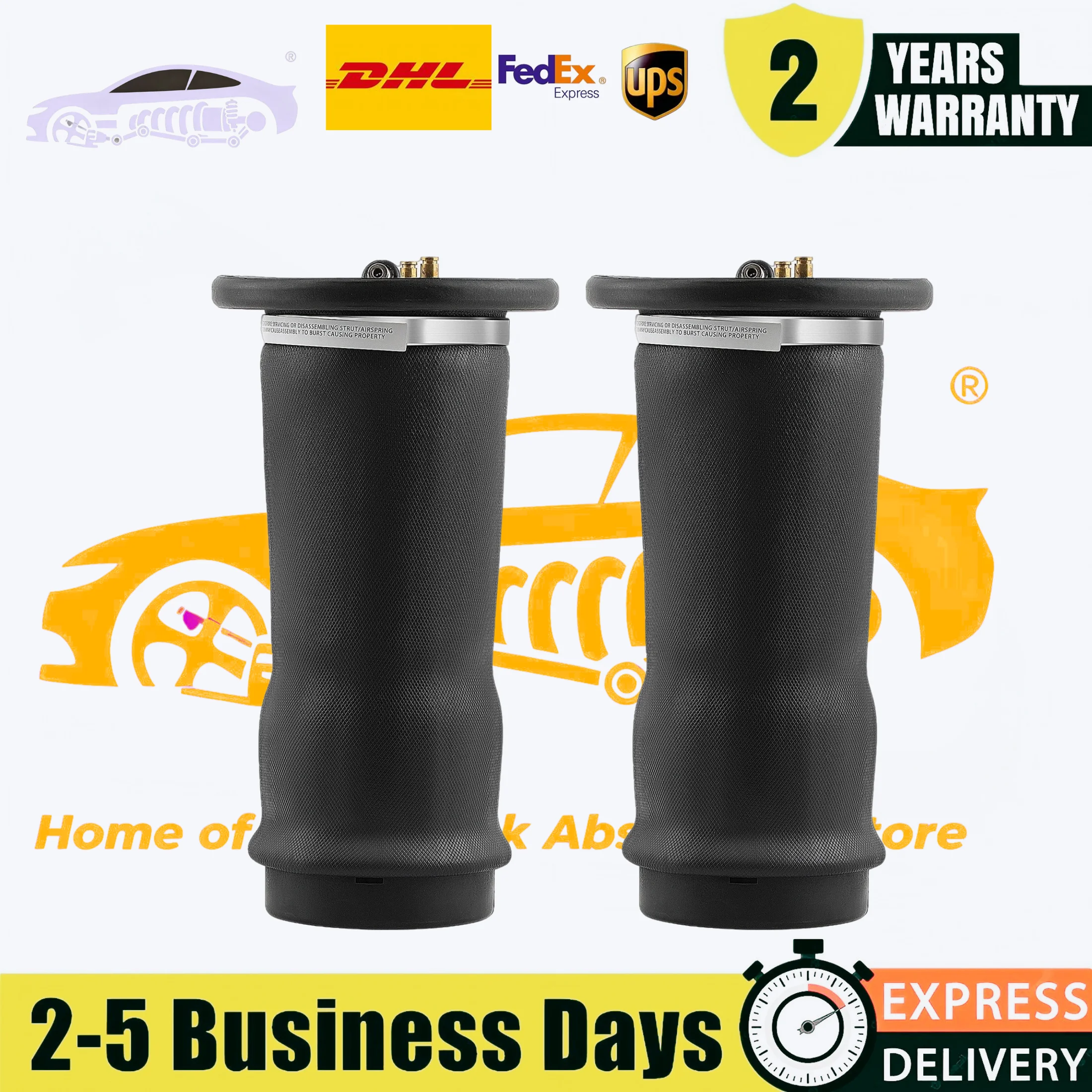 2 Pieces Rear Left and Right Air SUSPENSION SPRING BAG FOR LAND ROVER DISCOVERY 2 TD5 2016-2023 RKB101200
