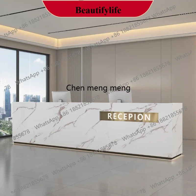 

EE182 luxury trimui start pro l shaped desk Customer center reception desks salon beauty salon reception office desk counter for