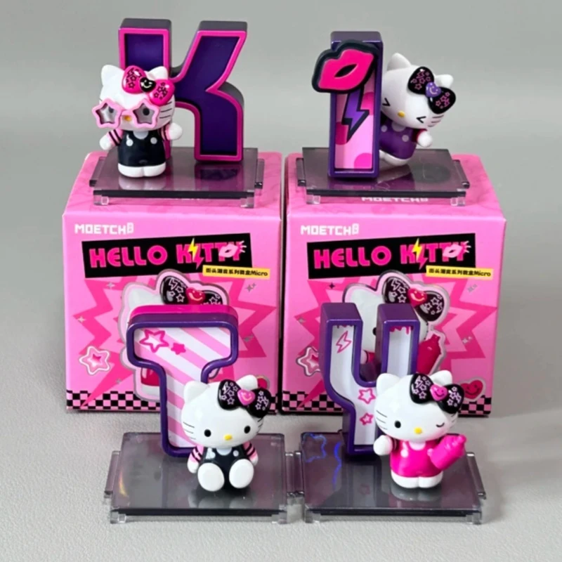 New Genuine Hello Kitty Street Trend Series Blind Box Cute Collectible Figure Desktop Decor Fans Birthday Customized Toy Gift