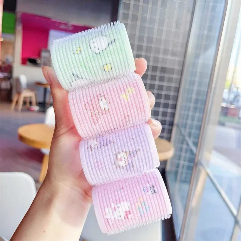 4pcs Hello Kitty Cinnamoroll Anime Kawaii Sanrio Ins Accessories Hair Roots Cute My Melody Hollow Bangs Curling Tube Gifts