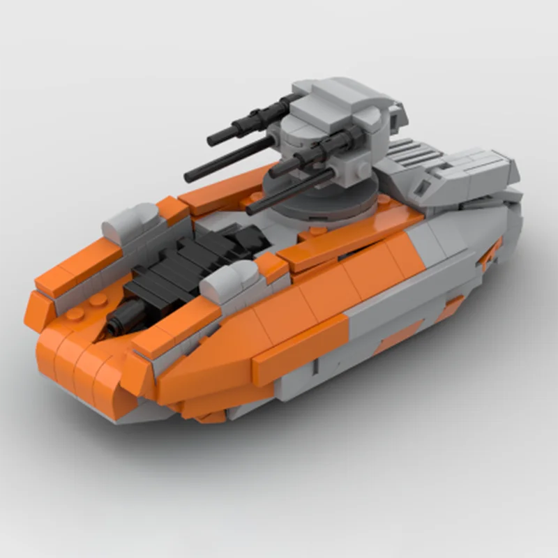 

328 деталей MOC T2 B Repulsor Tank: Модель звездного танка для сборки, конструктор, рождественский подарок, творческая идея, развивающая игрушка