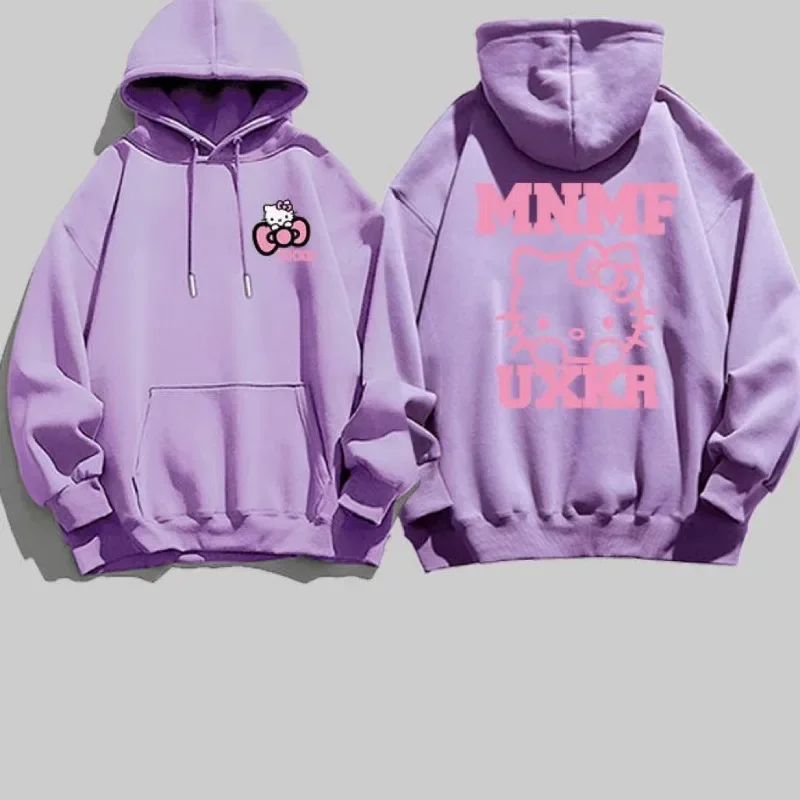 الكورية نمط هوديس المرأة الجديدة مرحبا كيتي ملابس حريمي الشارع الشهير المرأة فضفاضة تنوعا بلوزة كاجوال Kawaii Y2k البلوز