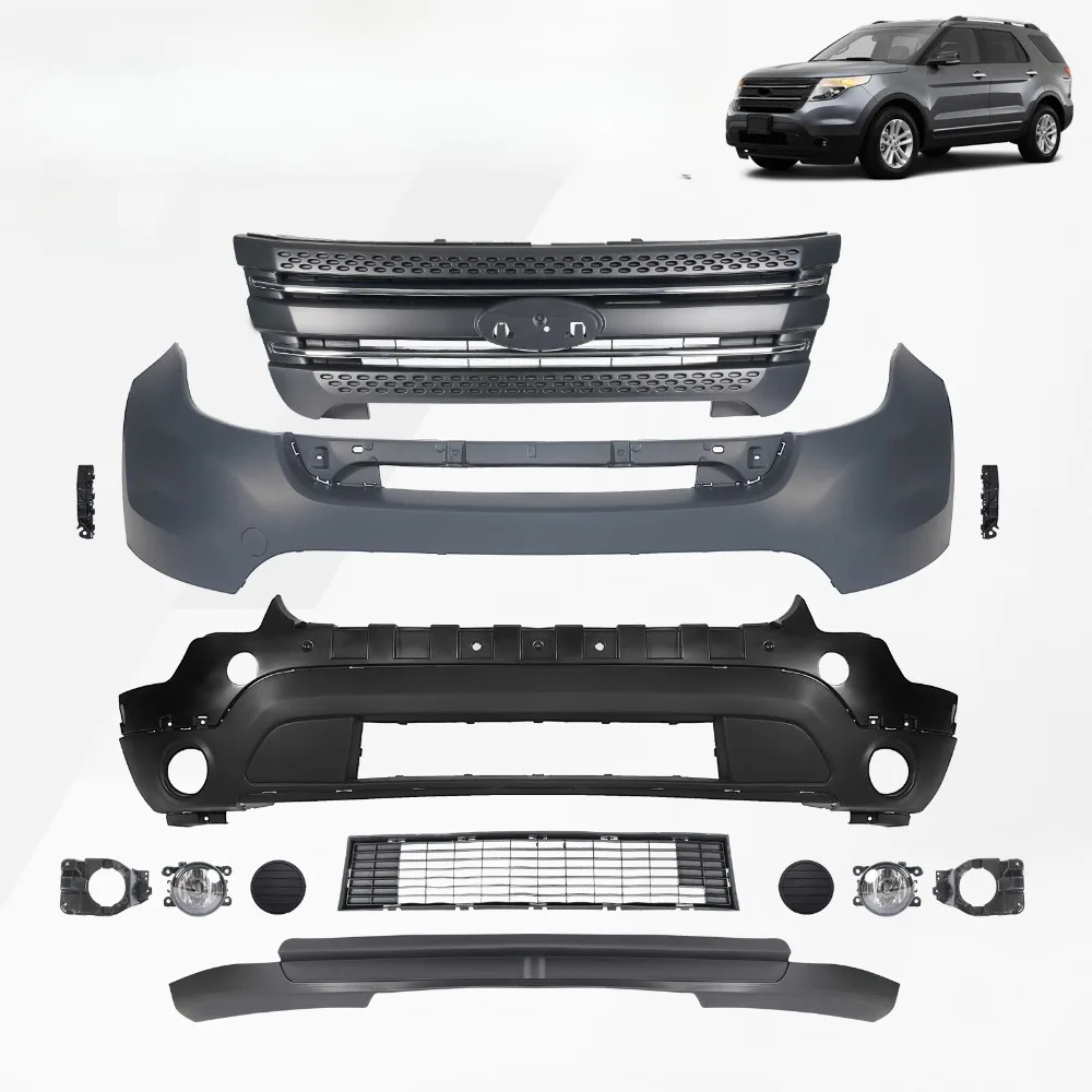 

Комплект решетки переднего бампера с противотуманными фарами для Ford Explorer 2011-2015 гг.