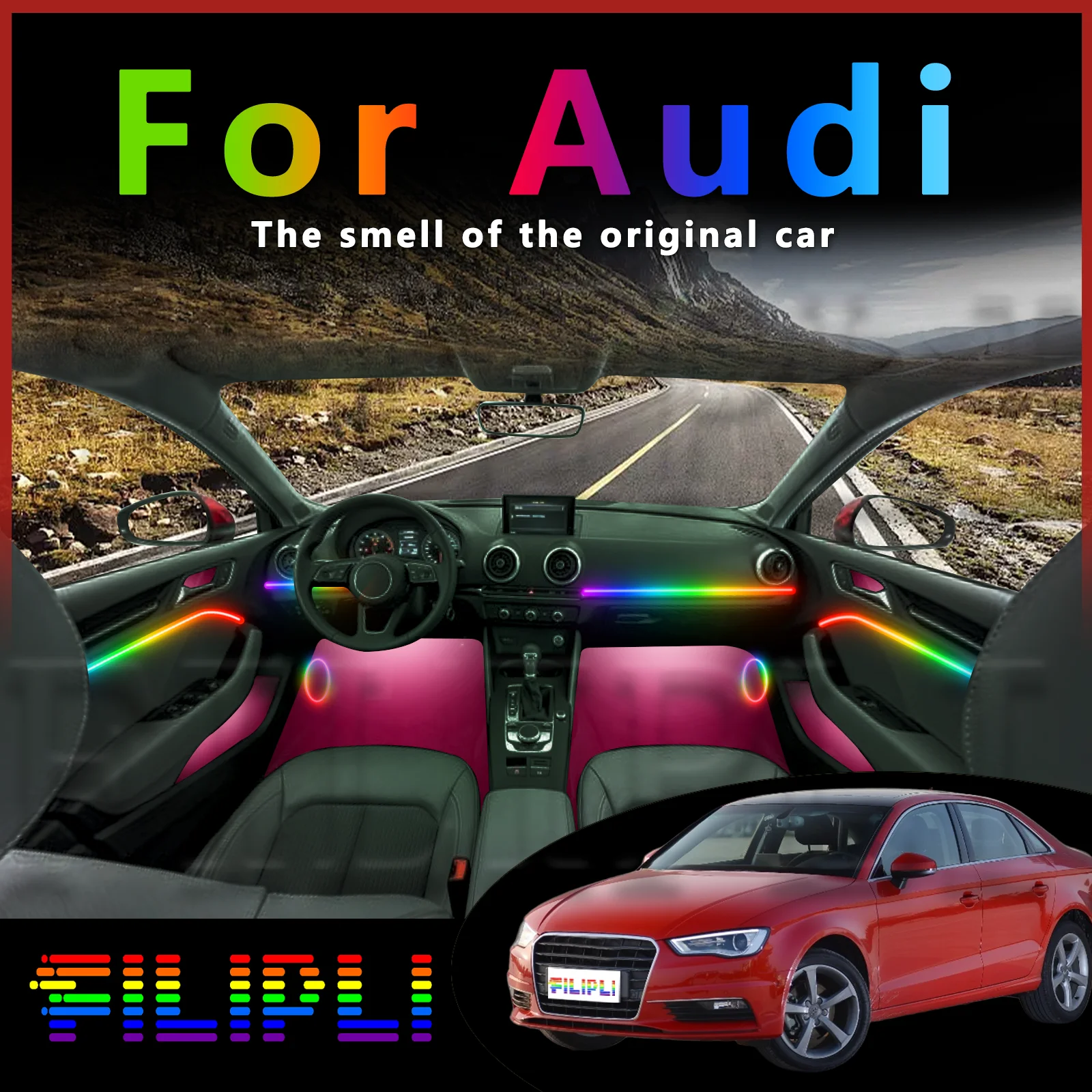 

Для автомобилей Audi, новое обновление, акриловый светодиод полной серии