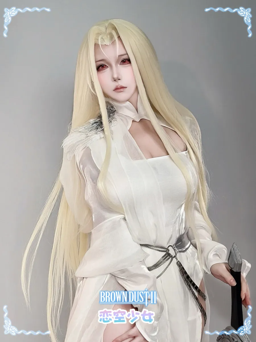 

Olivier Holy Maiden Dress Game Brown Dust 2 Cosplay Costume Women Halloween Carnival sexy elegant Olivier dress accessories