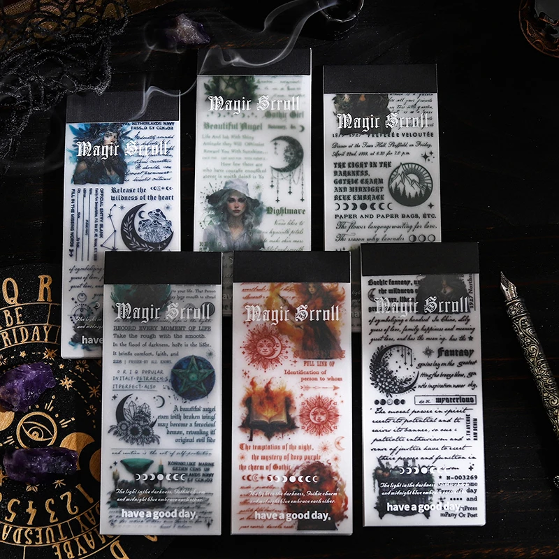 6packs/LOT Magic Scroll series cute lovely creative decoration DIY sulfuric acid paper memo pad