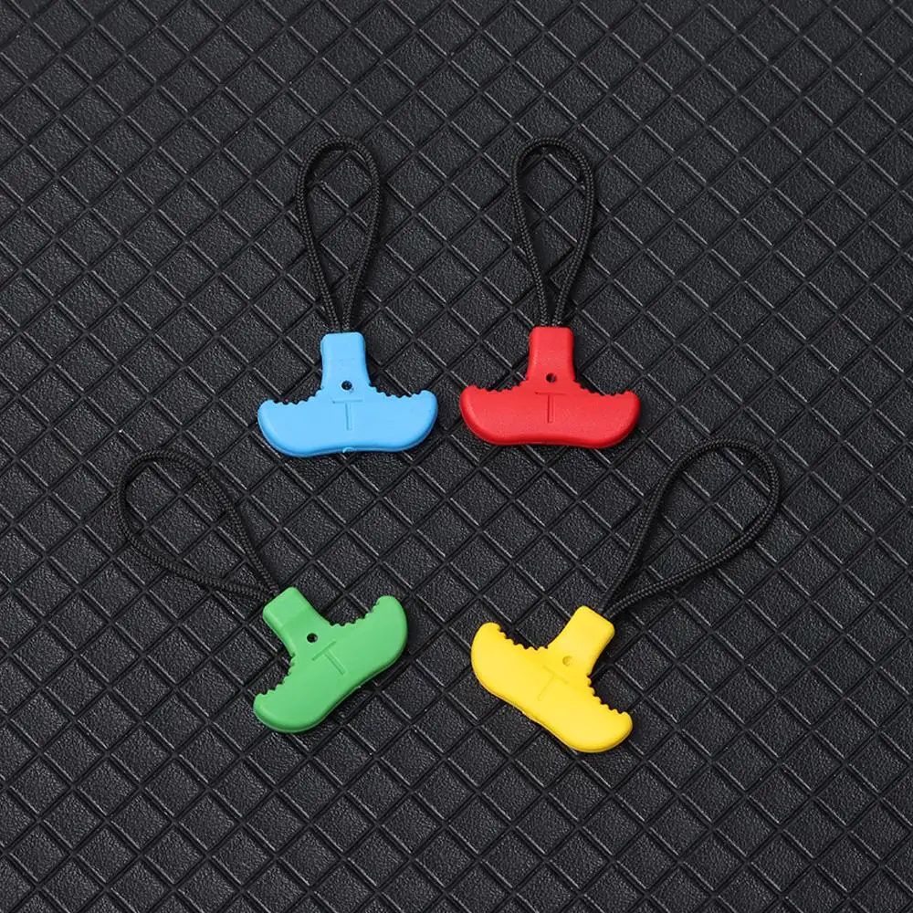 5Pcs Colorful  Bags Clothing Puller Replacement Pull Fixer T-shaped Zipper Backpack Zipper