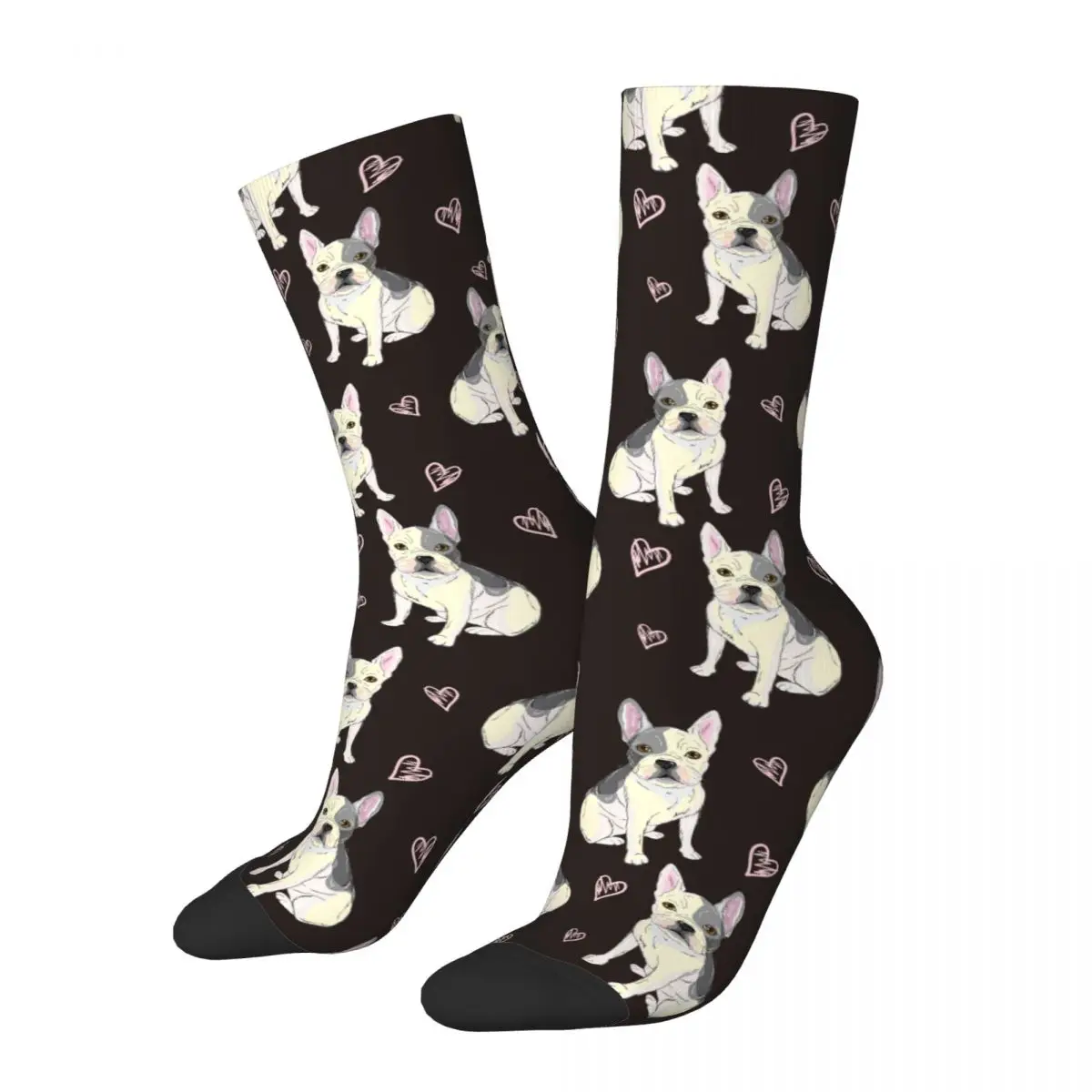 Calcetines de perro Bulldog francés para hombre y mujer, medias divertidas de animales felices, novedad, primavera, verano, otoño e invierno, regalos