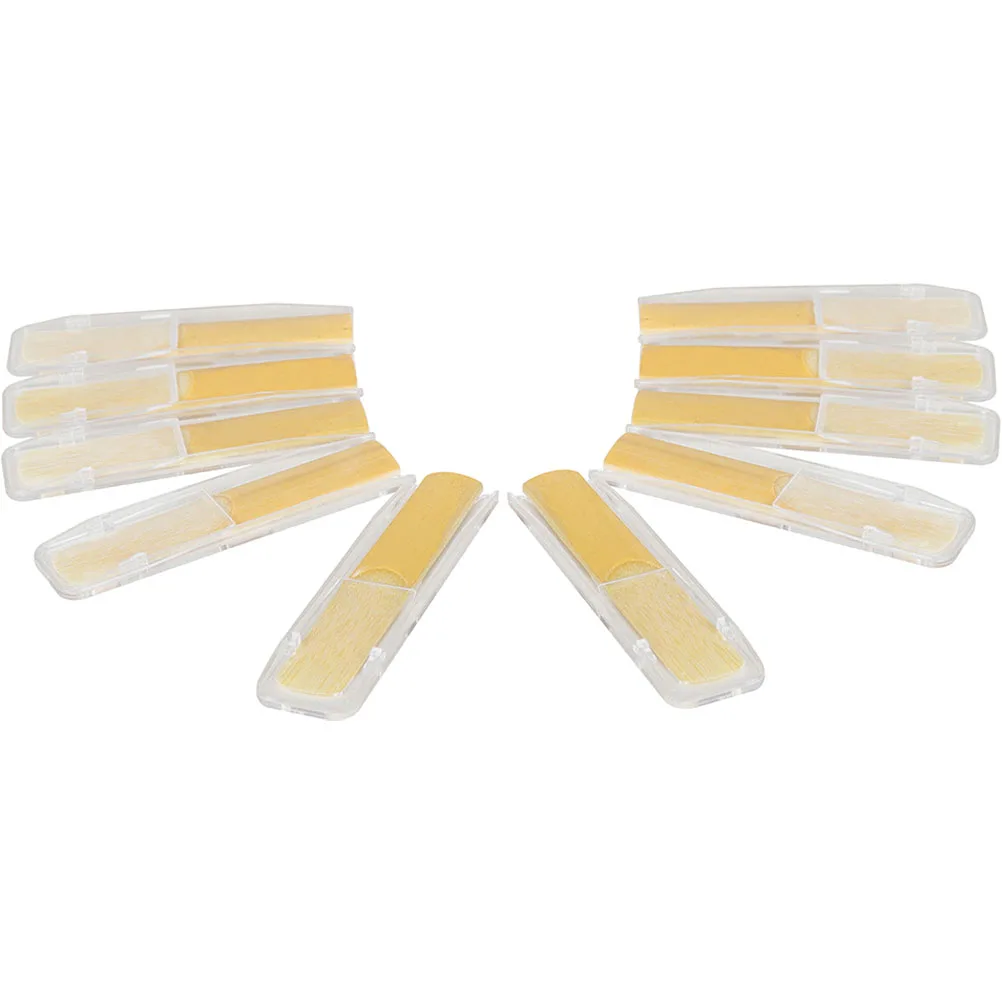 

10 Pcs Saxophone Reeds Tenor Accessories for Various Occasions Mouthpiece Supplies Instrument Rich Tone