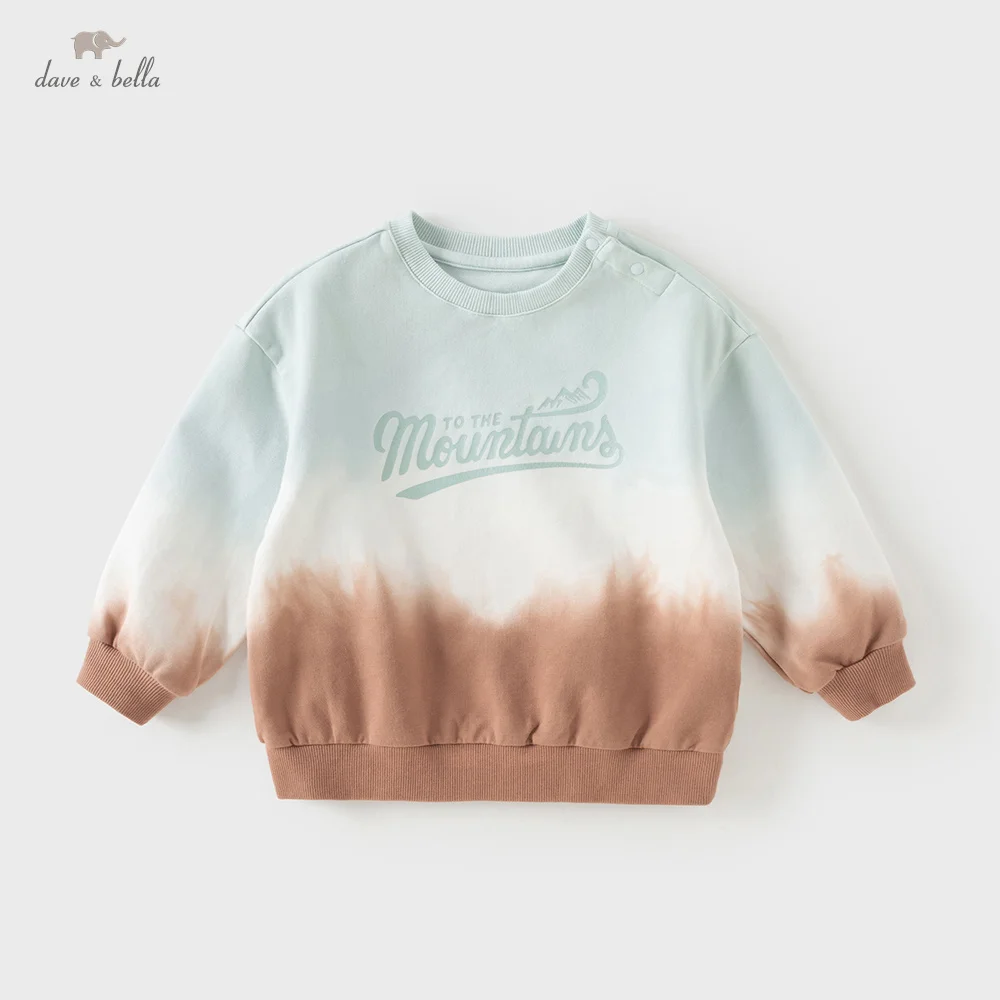 

Dave Bella Children Spring Pullover Boys Clothes Autumn Long Sleeve Sweatshirt Cotton Casual Contrast Top Fashion Soft DB1260395