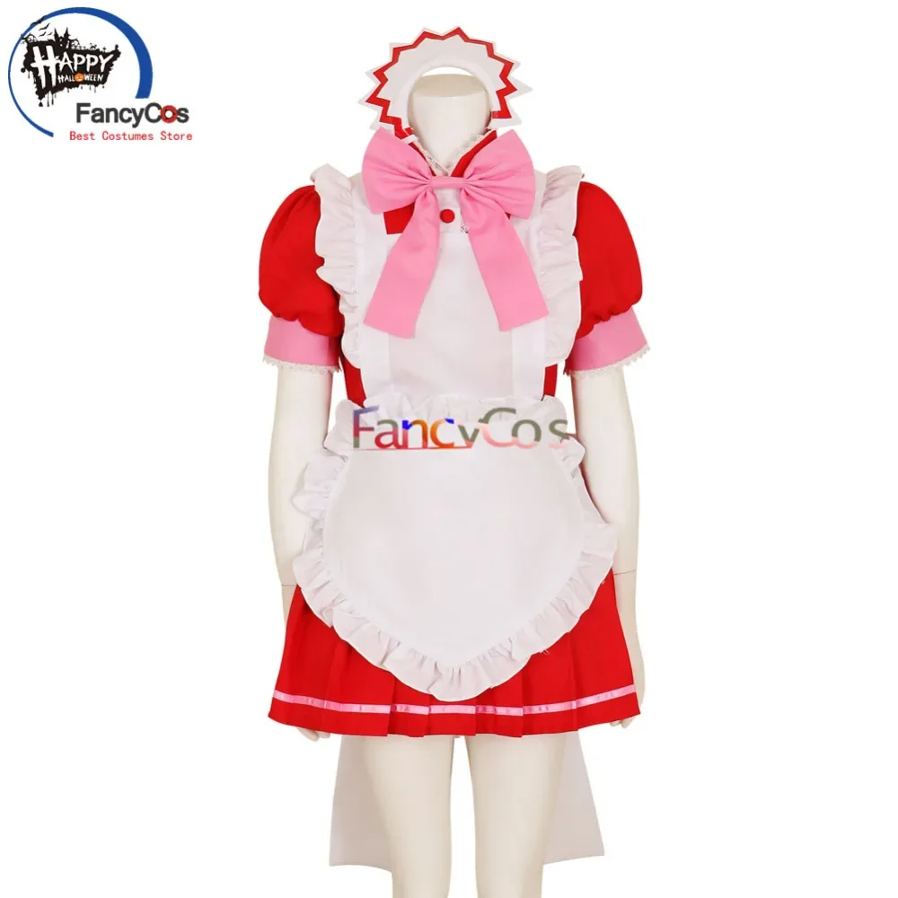 

Halloween Tokyo Mew Mew Momomiya Ichigo Maid Dress Cosplay Costume White Red Game Japanese Anime Outfit Coffee Lolita