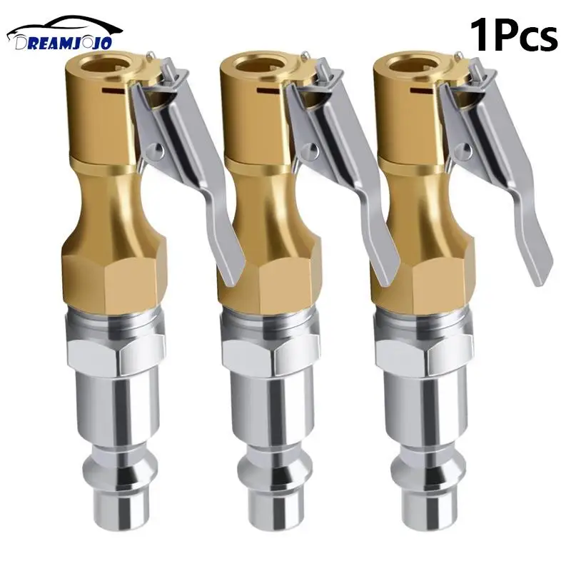 Air Compressor Pump Clip American Gauge Tire Nozzle Connector Brass Material Inflator Accessories For RVs Mini Cars Trucks And