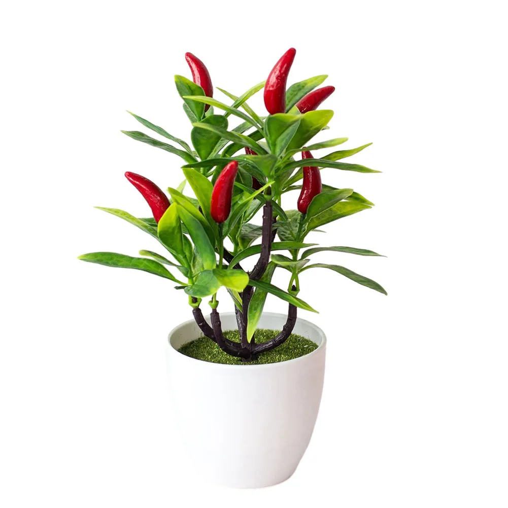 نبات اصطناعي بونساي مزيف ، زهور ، أصيص ، منزل ، غرفة نوم ، ديكور ، حديقة ، زخارف ، ديكور طاولة ، 22 × 18 سم