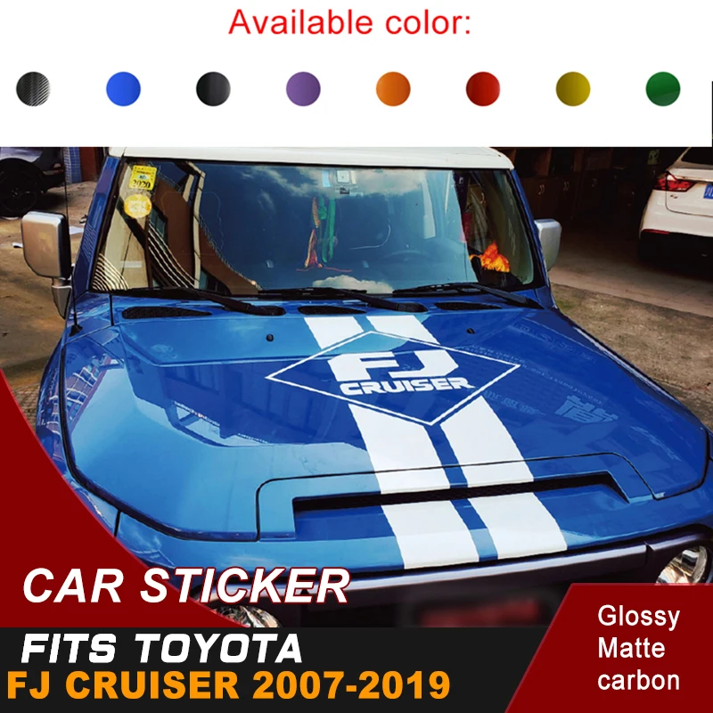 Car Accessories Hood Scoop Hood Stripe Graphic Vinyl Cool Car Decals Fashion Decoration sticker For TOYOTA  FJ Cruiser 2007-2019