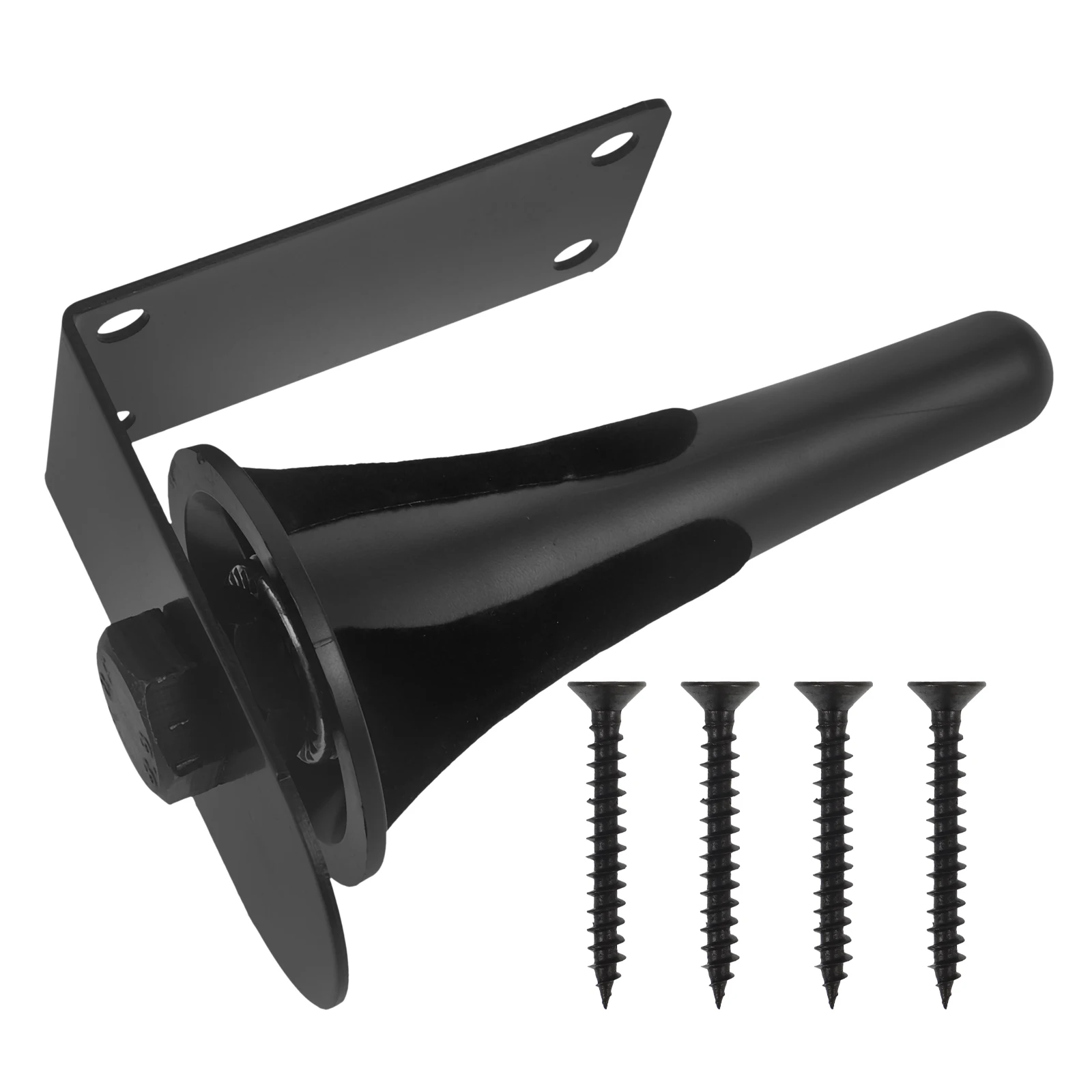 

Black Tube Hanging Rack Flute Holder Wall Storage Stand Clarinet Bracket Display Durable Plastic Iron Construction Space Saving