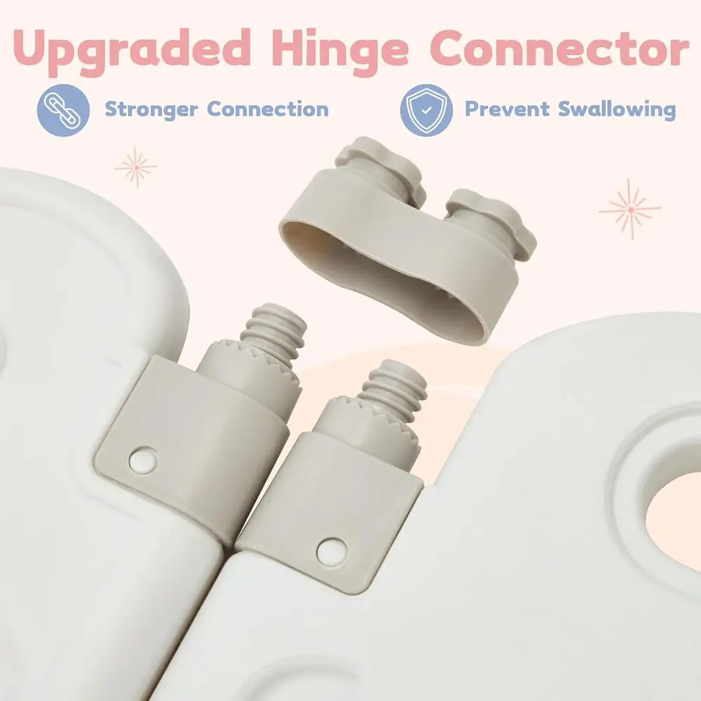 روضة بلاستيكية قابلة للطي مكونة من 14 لوحة مع باب قفل ومشغل موسيقى وهدف كرة القدم وتروس دوارة للأطفال والأطفال الصغار في Li #6