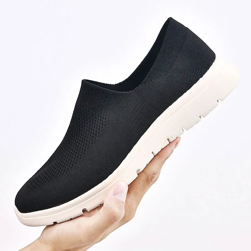 XIHAHA Sneaker Men Shoes Breathable Mesh Middle Aged Elderly Lightweight Mens Woman Walking Shoe Slip-on Tennis Shoes Couple