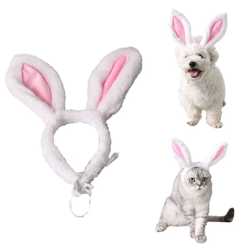 Pets Band Rabbit Ear Pattern Costume Cosplay Dogs Cat Puppy Hair Accessory For Halloween Party Pet Wearing - Rozmiar S