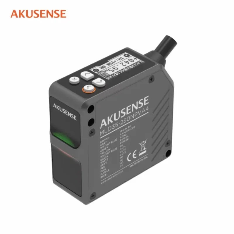 MLD35 25-500mm Measurement Diffuse Reflection Square Safety High Accuracy Smart Industrial Triangulation Displacement Sensor