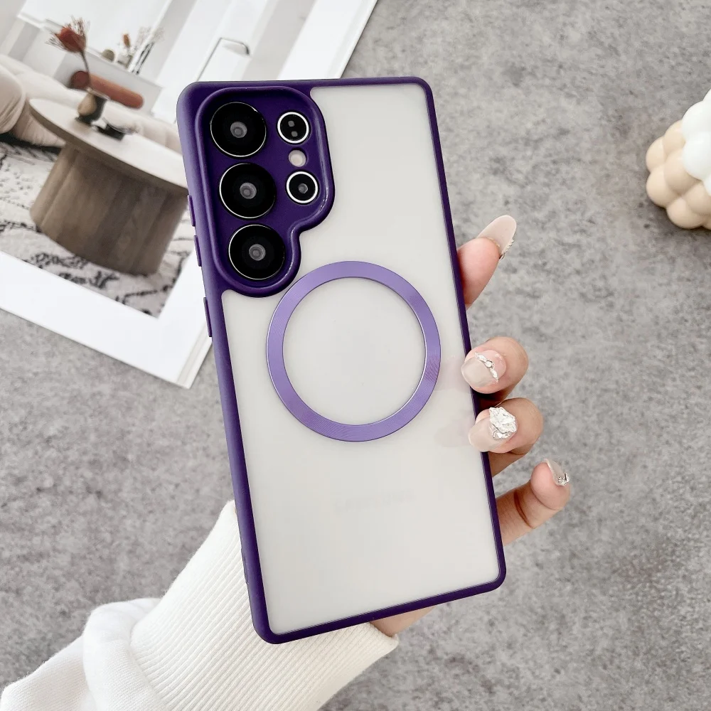 Telefon Fall Für Infinix Hinweis 50 40 Pro 50X 40X Heißer 60i 50i 40i 30i Smart 8 9 10 TPU matte Magnetische Spule Transparente Zurück Abdeckung