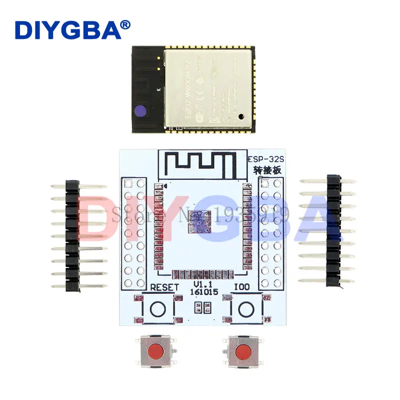 ESP-32S ESP-WROOM-32 ESP32 ESP-32 Bluetooth and WIFI Dual Core CPU with Low Power Consumption MCU ESP-32 +ESP-32S Adapter Board