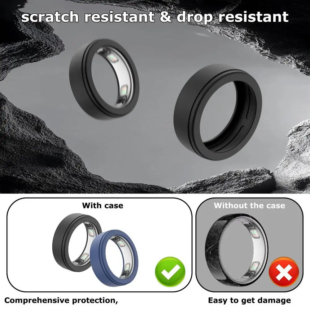 for Oura Ring5 Silicone Cover Anti-Scratch Elastic Protective Cover Skin Feel Anti Fall Dust-proof Protection Ring5 Cover