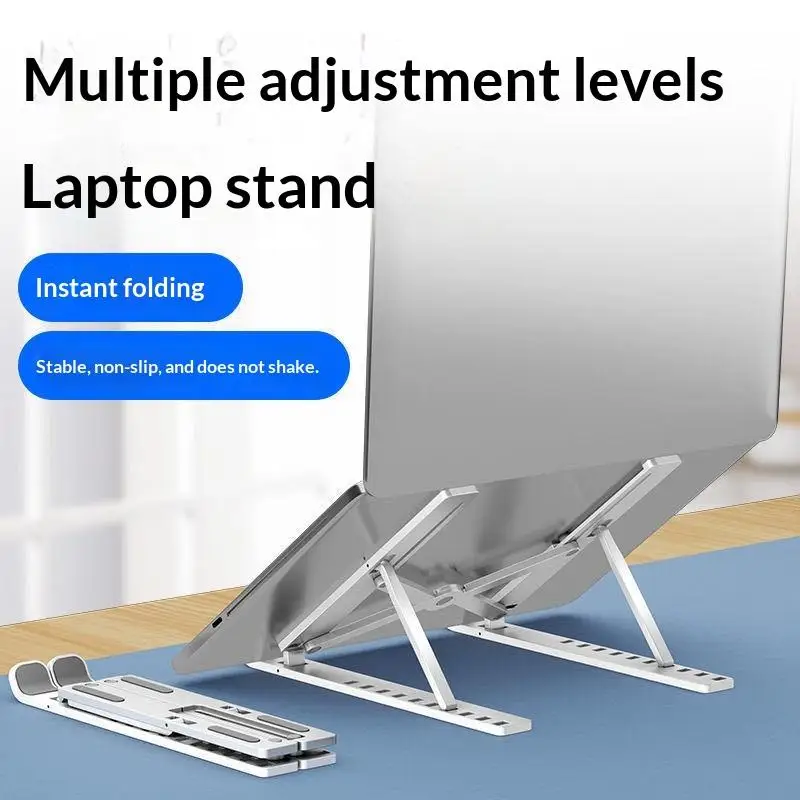 【xxx】10Gears Adjustable Laptop Holder Foldable Notebook Stand Portable Desktop Support For Air Pro Accessories ABS Material[S14]