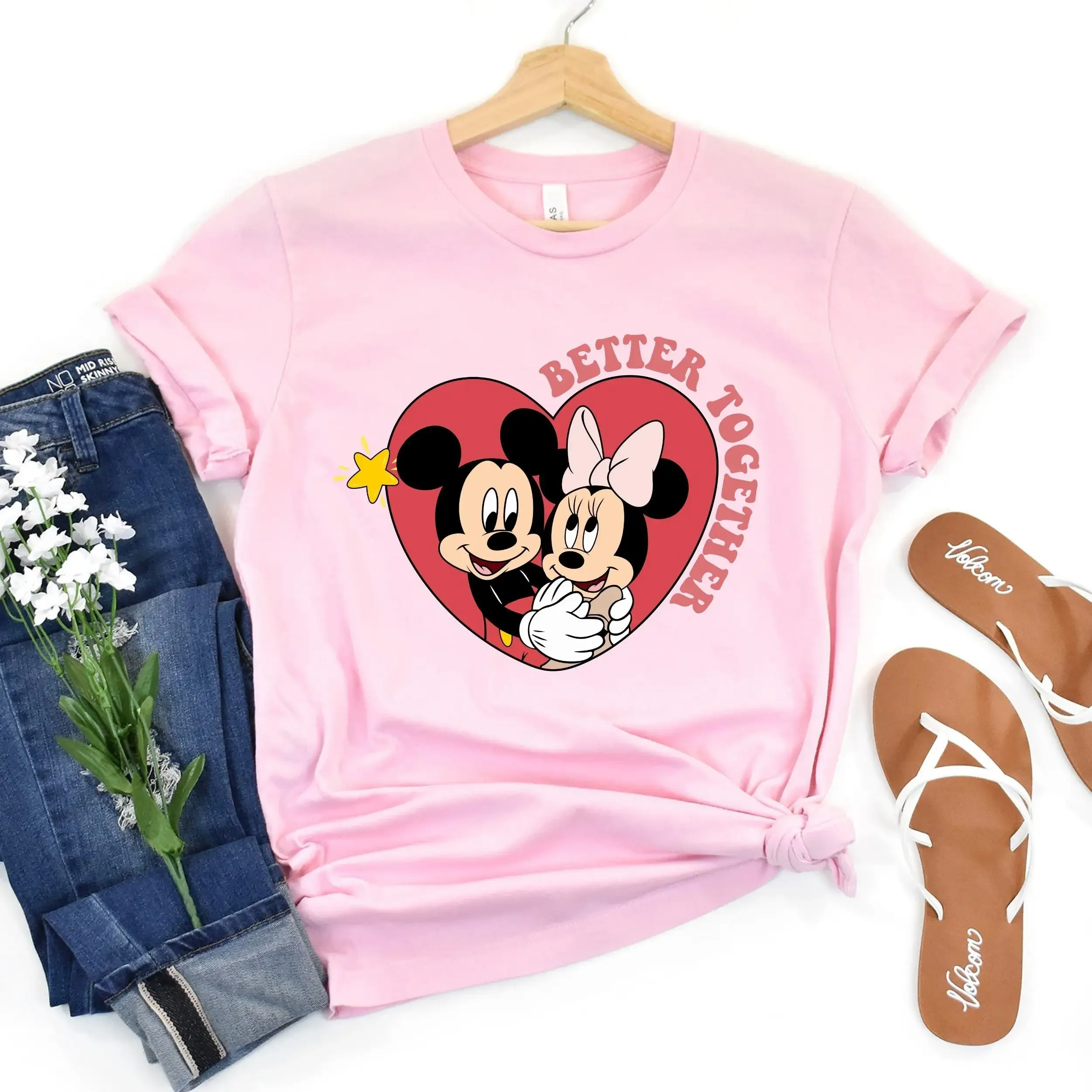 Retro Cartoon Couple T Shirt Couples Valentine Bella Canvas Xoxo s Day Valentines
