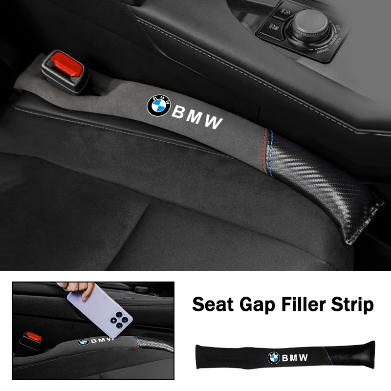 1PC Carbon Fibre Car Seat Gap Filler Side Seam Leak-proof Strip For BMW M Performance F20 F40 F22 F30 E90 F32 F06 F07 F46 E60 M5