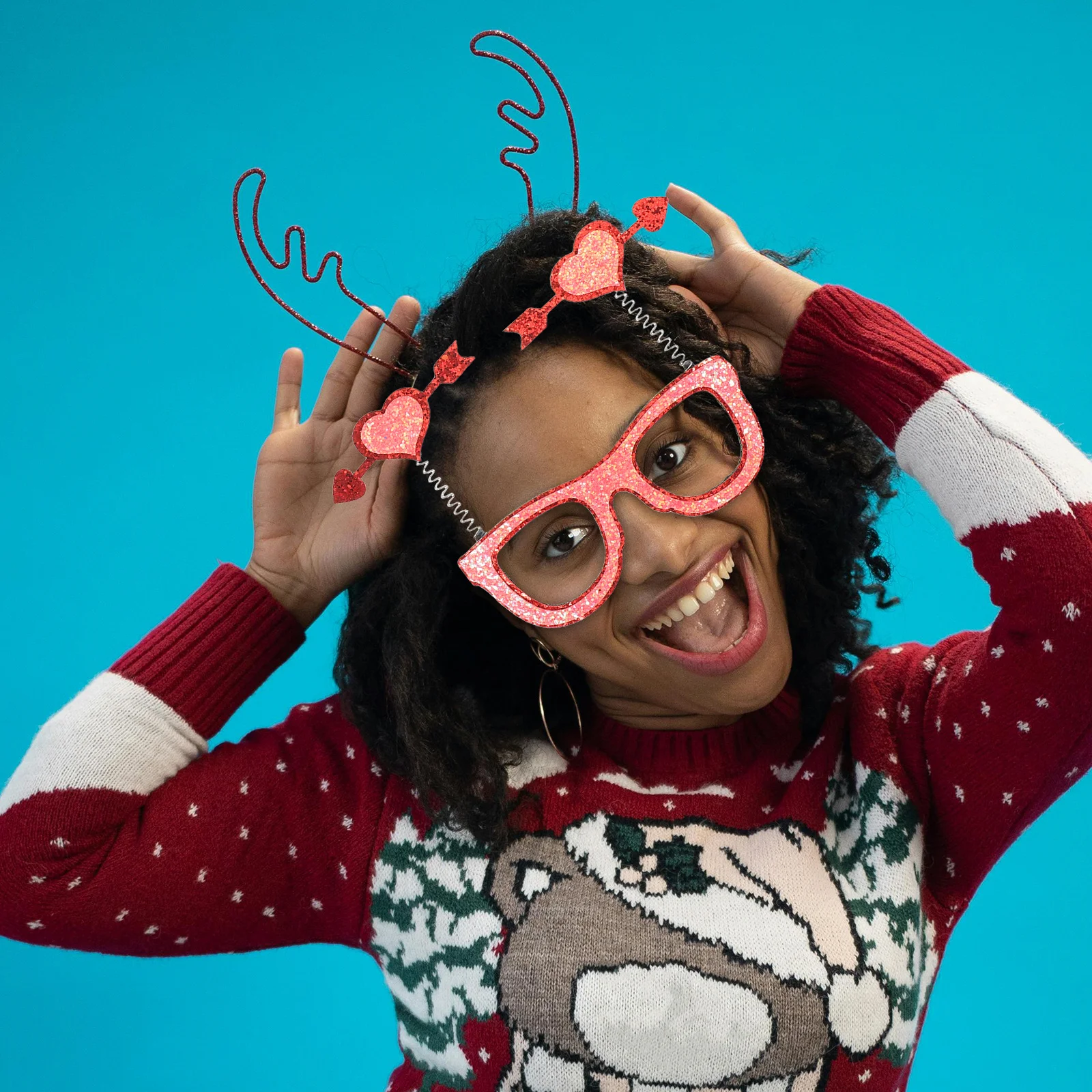 

4pcs Valentine'S Day Heart Glasses: Heart-Shaped Photo Booth Props For Party Wedding Festival Novelty Eyeglasses Plastic Frames