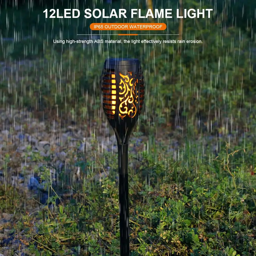 

Solar flame lights bulb LED lightflame lamps simulation light wireless IP65 garden lights villa Courtyard lawn decoration lamp