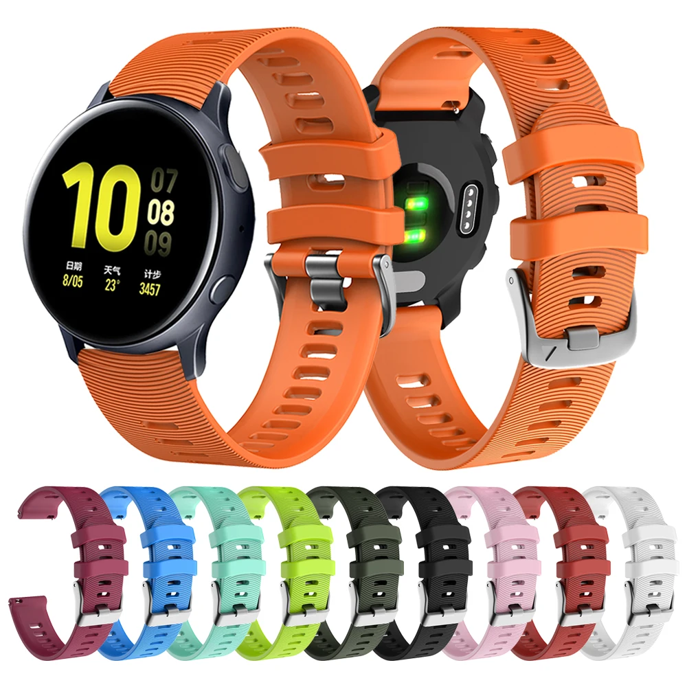 

Easyfit 20mm Sport Silicone Strap For Samsung Galaxy Watch Active 2 44mm 40mm Band WristBand GalaxyWatch 42mm Bracelet Watchband