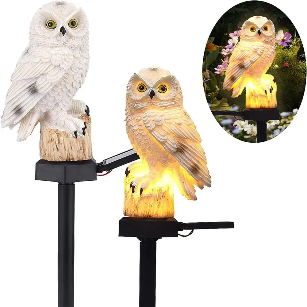 LED Solar Lights Owl Lawn Light 1.2w 600mah/rechargeable Battery Solar Power Outdoor Waterproof Garden Landscape Lamp