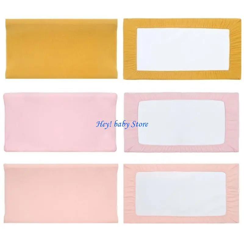 Q1FE Color Diaper Changing Pad Cover Cover Cover Newborn Breathable Muslin Changing Pad Cover Cover Removable Cover for